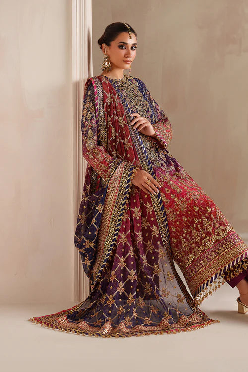Baroque Unstitched Embroidered Chiffon Silk Collection UF-4369