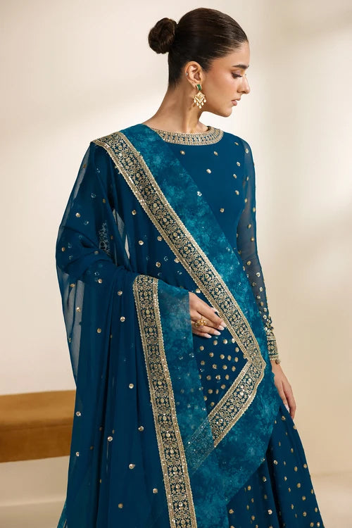 Meraki by Zarif | Unstitched Embroidered Chiffon Formal Collection - 2026 (ZENIA)