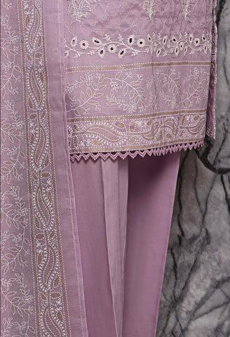 HZ Exclusive Unstitched Mid Summer Embroidered Slub Lawn - 2025 EMC-29