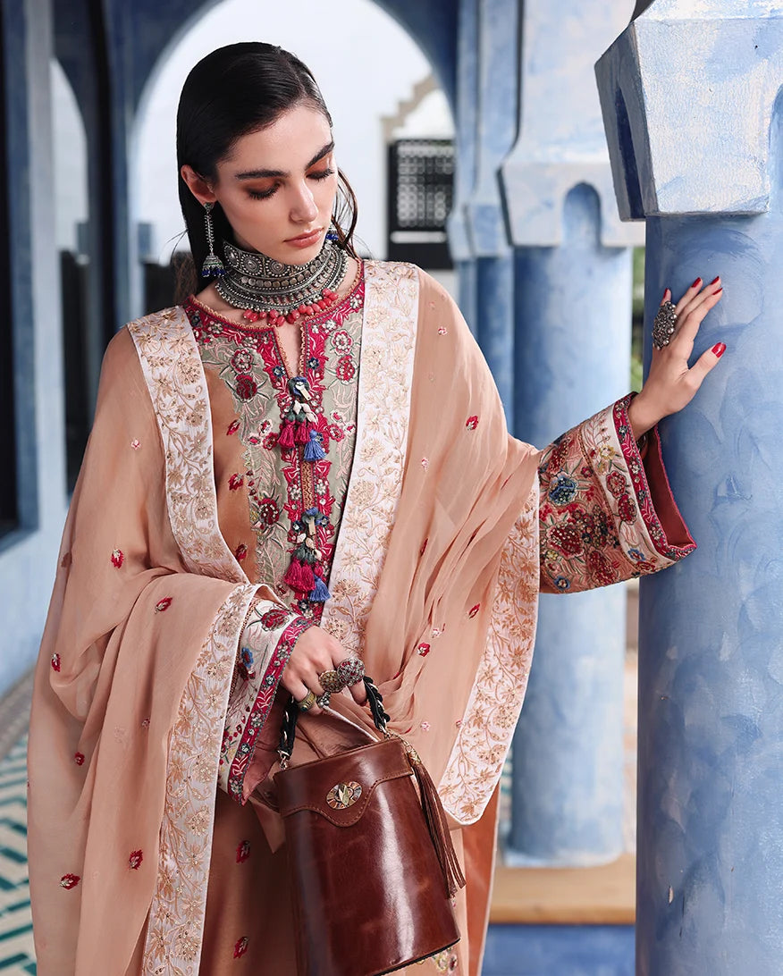 Nuvera by Mushq | Unstitched Embroidered Raw Silk Formal Collection'26 (BELLADONA ROYALE)