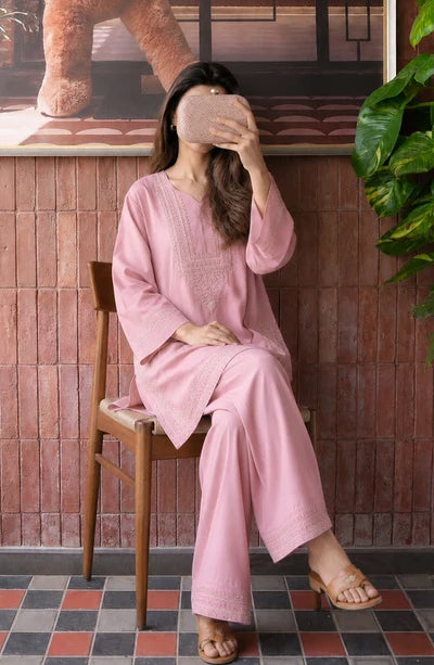 Gul Tanka by Amna Khadija | Stitched 2pc Embroidered Cotton Collection - 2026 (D-03)