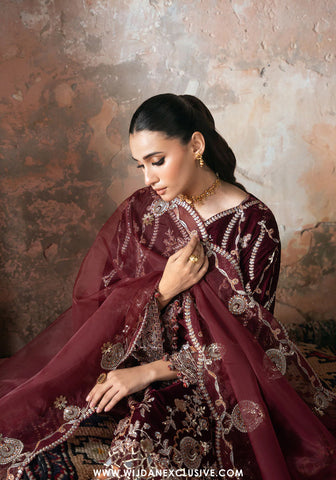 Ramsha Unstitched Luxury Velvet Embroidered Collection Vol - 07 (D-01)