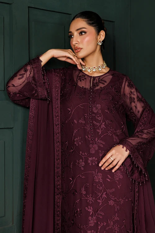 Baroque Unstitched Embroidered Chiffon Collection - 2026 (UF-4436)