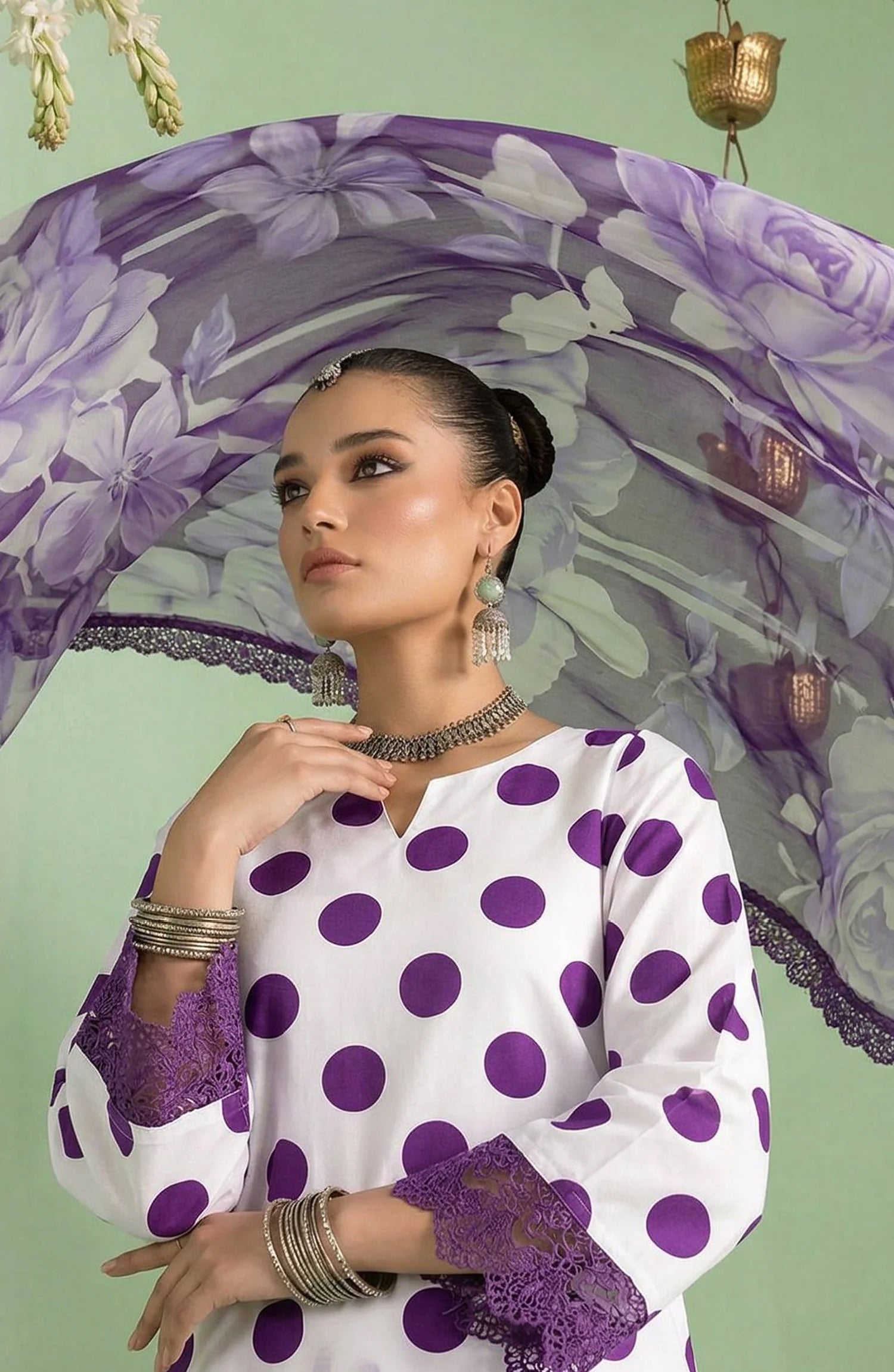 A Dots by Aalaya | Unstitched Printed Lawn Vol-02 Collection - 2026 (D-03)