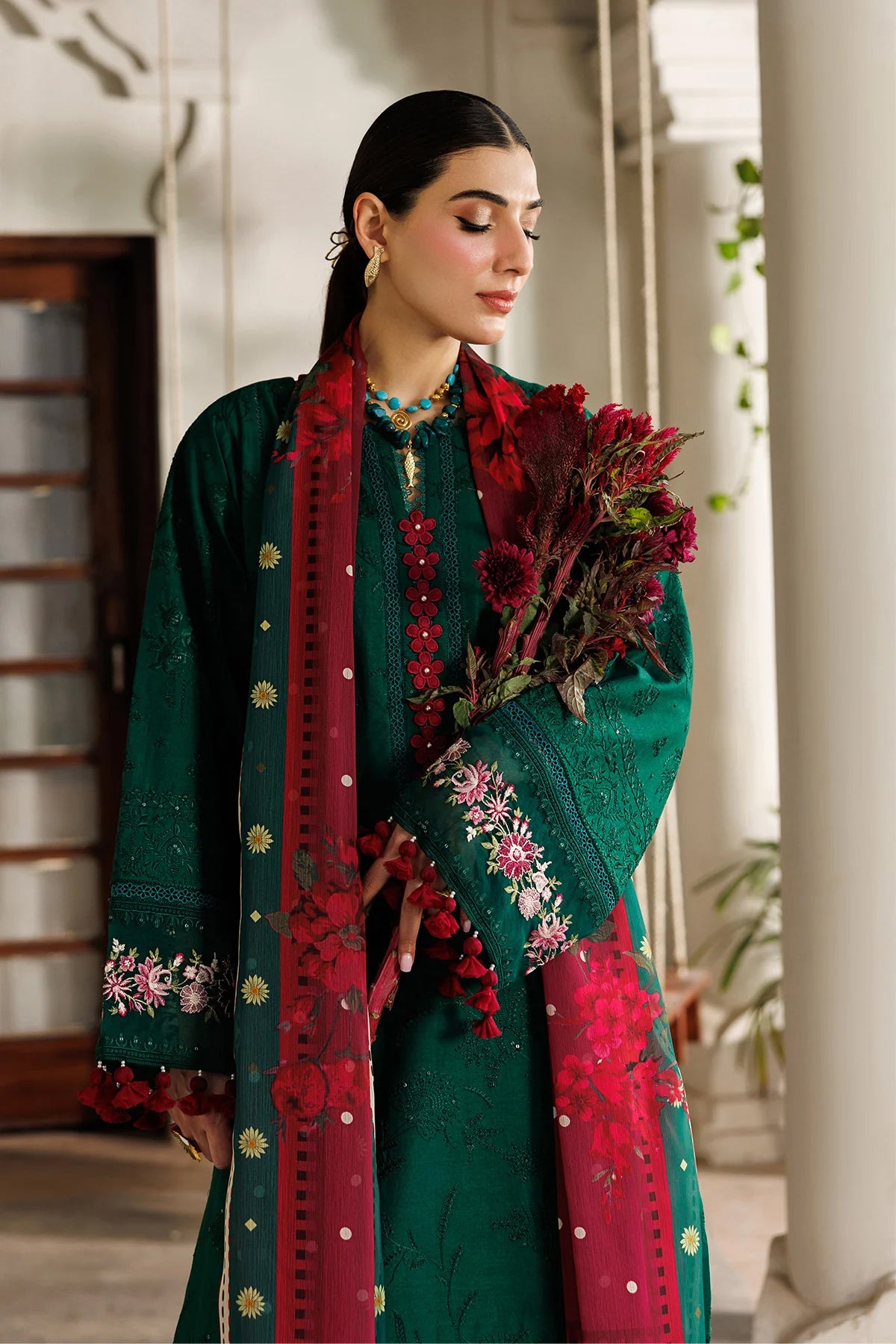Alizeh Unstitched Embroidered Eid Festive Lawn Collection - 2026 (EVLYN)