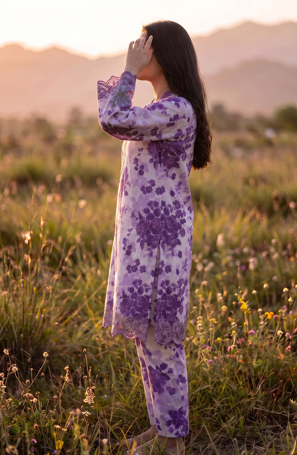 Summer Essentials by Amna khadija | 2pc Emb Co-ords Set Collection'26 (D-03)