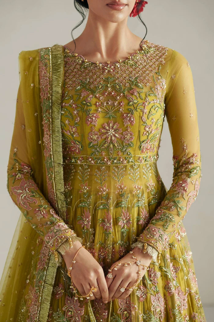 Vera Unstitched Embroidered Festive Formal Collection'26 (Marigold Mustard Pishwas Set)