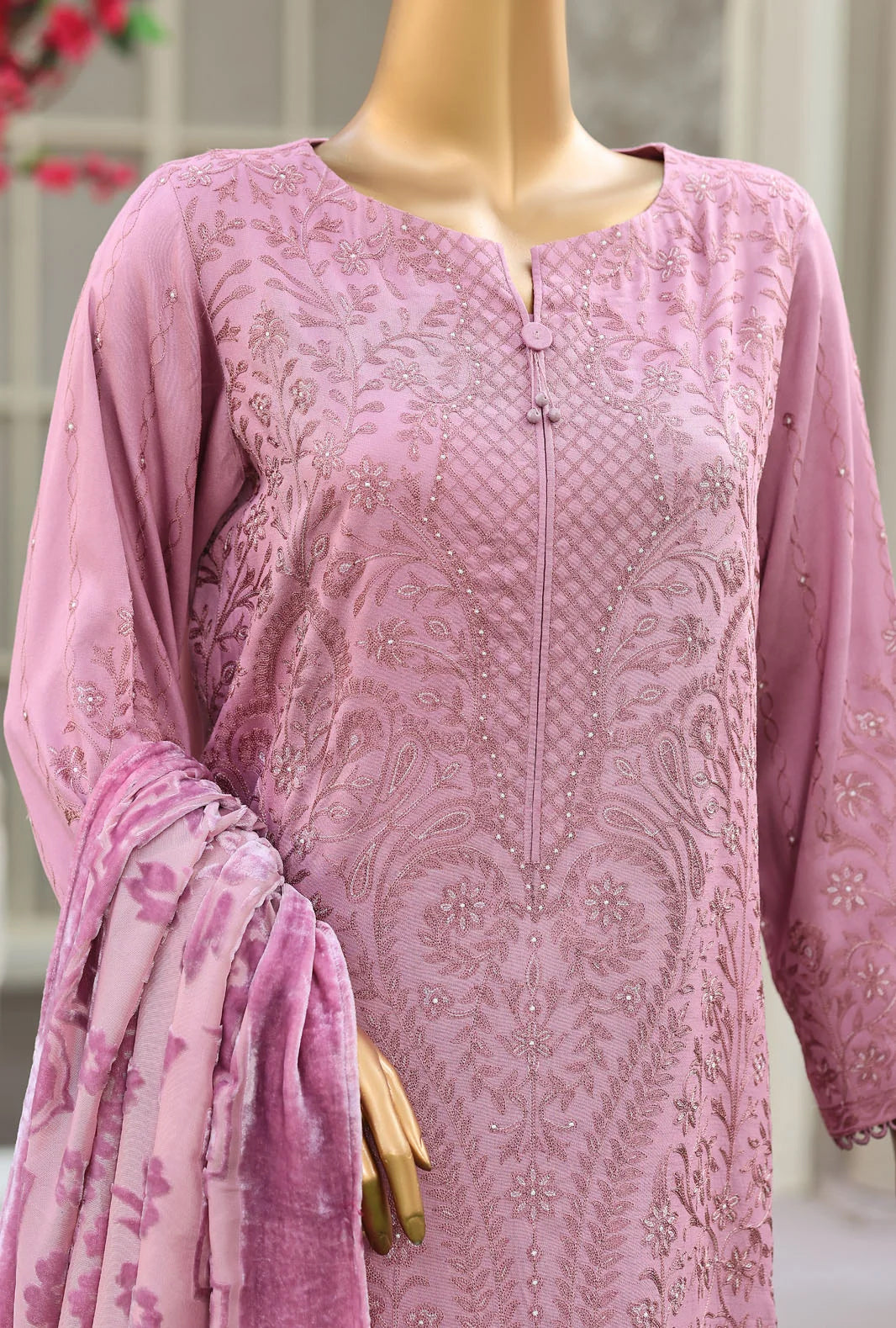 Royel Needleuork by HZ Textile | Unstitched Velevet Embroidered Collection'26 (D-03)