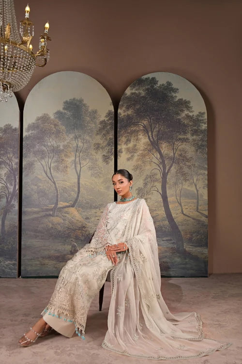 Lavish Premium Ustitched Embroidered Chiffon Formal Collection - 2026 (HONEY DEW)