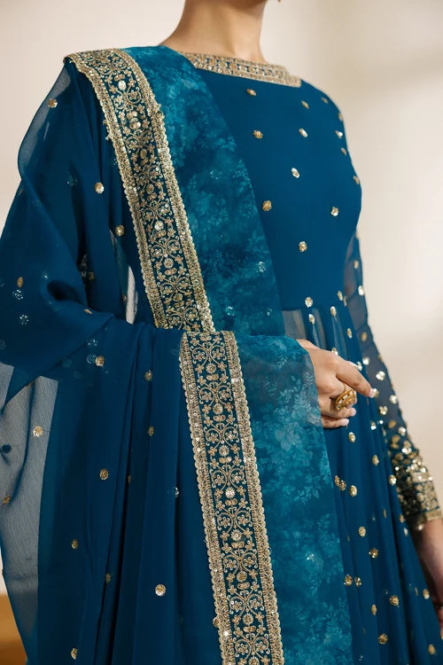 Meraki by Zarif | Unstitched Embroidered Chiffon Formal Collection - 2026 (ZENIA)