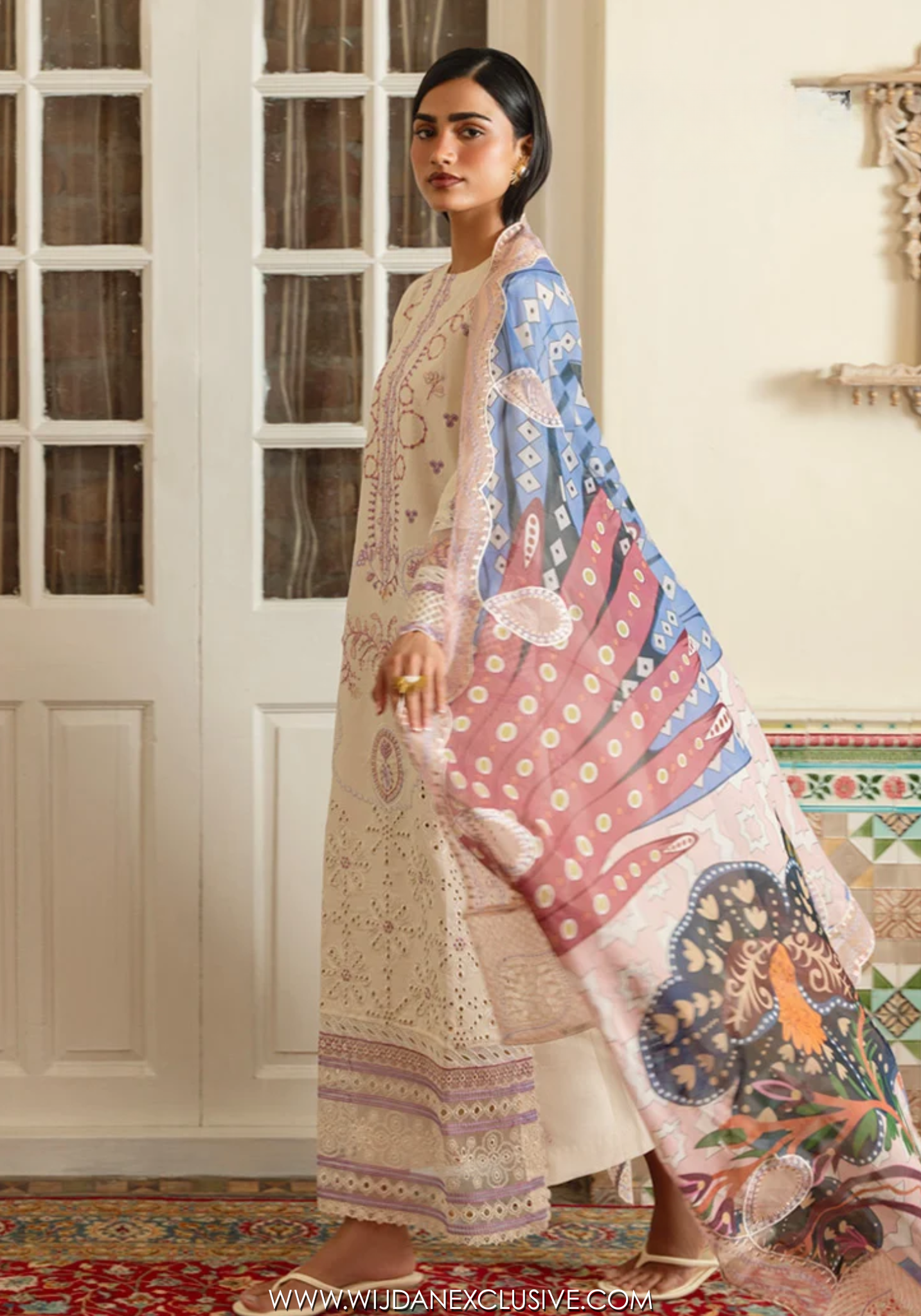 Izel by Marjjan | Unstitched Karandi Embroidered Collection - 2026 (MSK-02-A)