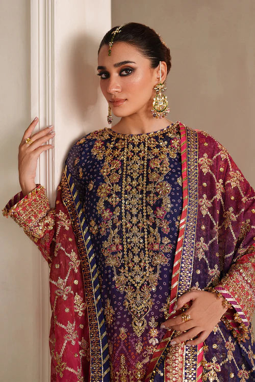 Baroque Unstitched Embroidered Chiffon Silk Collection UF-4369