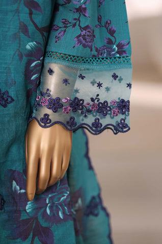 Sadabahar Signature Stitched Embroidered Khaddar Collection - 2025 (TEAL)