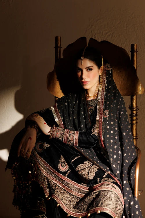 Chandni by Jazmin | Unstitched Embroidered Velvet Formal Collection - 2026 (D-01)