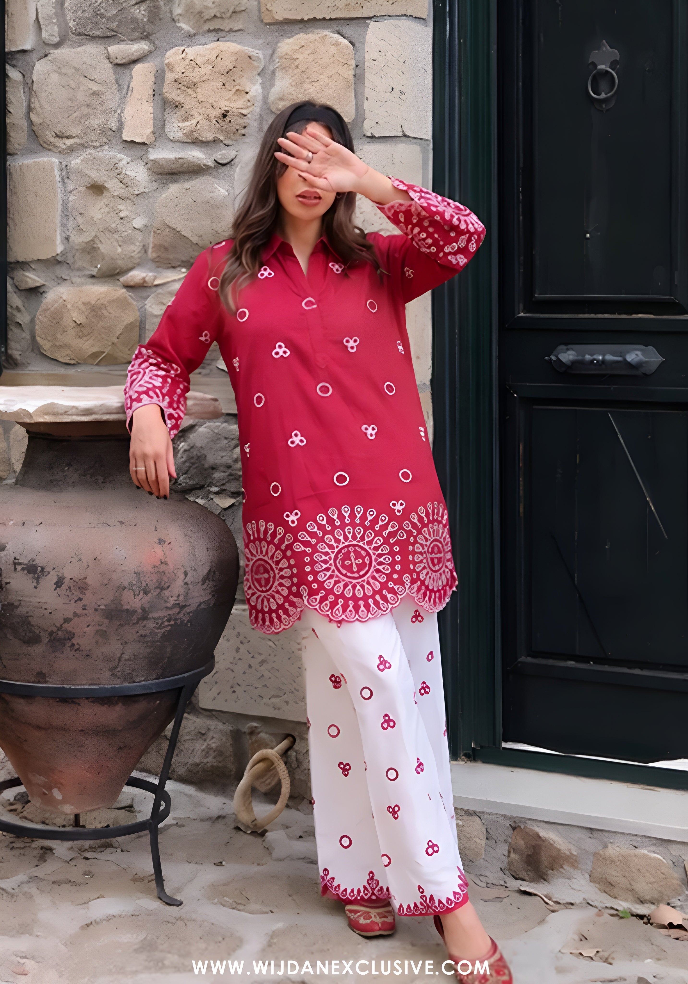 Rang e Mirha by Amna Khadija | Stitched 2pc Embroidered Cotton Lawn Collection'26 (D-03)