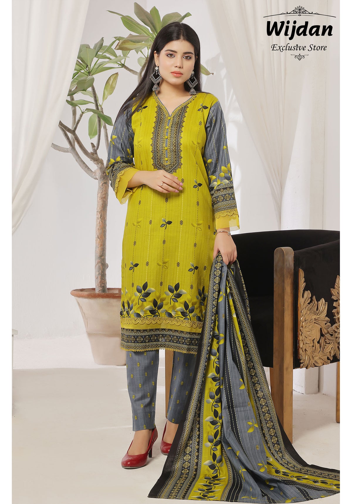 Designer Lawn 3PC Printed Collection D-46