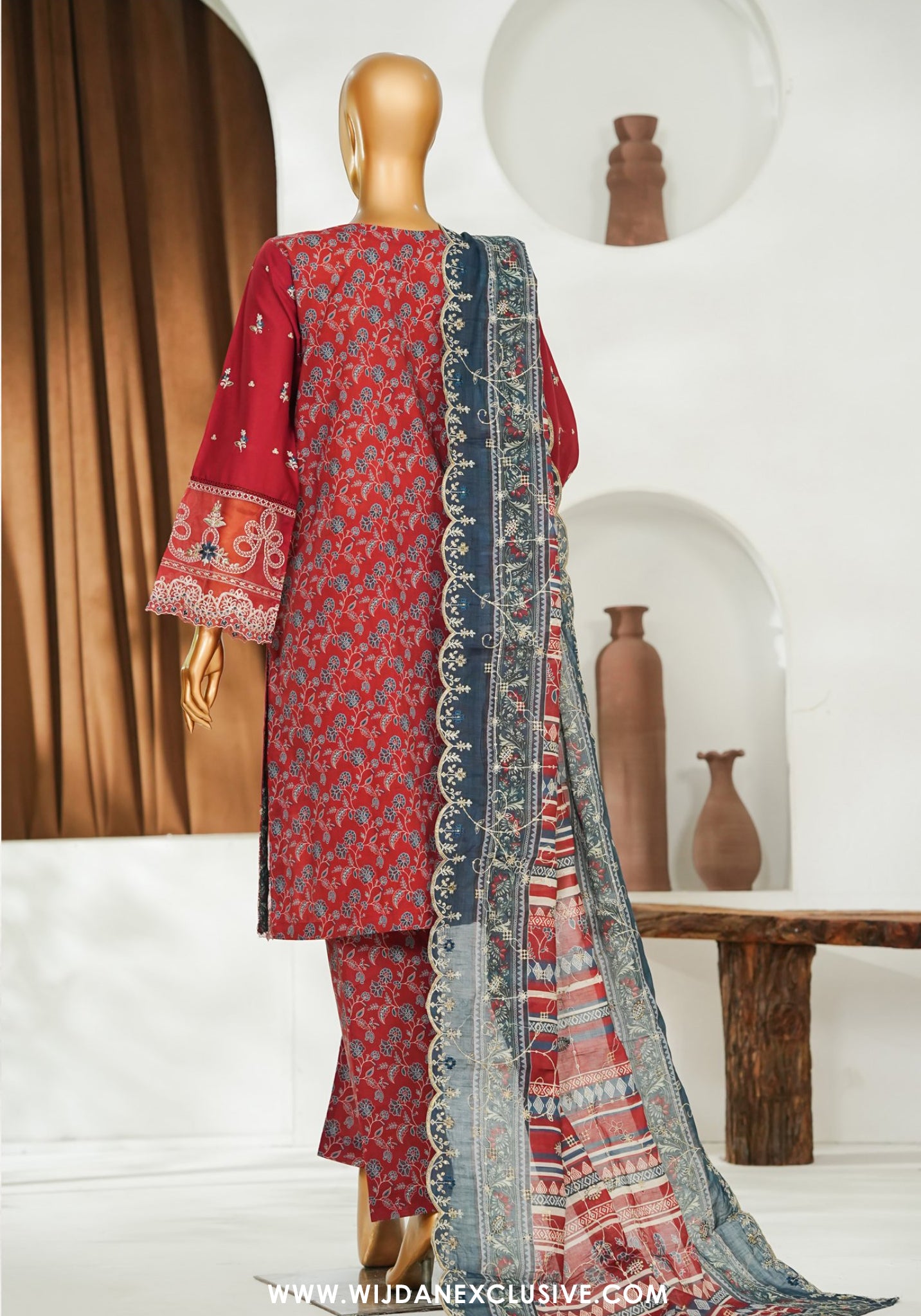 Bin Saeed Stitched Luxury Embroidered 3pc Vol-II Collection - 2026 (D-04)