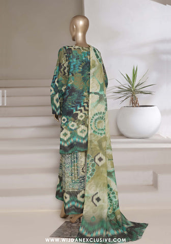 Sadabahar Stitched Printed Shimmered Cambric Summer Collection - 2025 (Green)