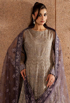 Lazawal by Lamisah | Unstitched Embroidered Formal Chiffon Collection - 2026 (BEIGE SERENITY)