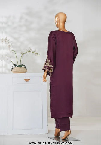 Mohar by Amna Khadija | Stitched Shamooz Silk 2PC Collection - 2026 (PURPLE)