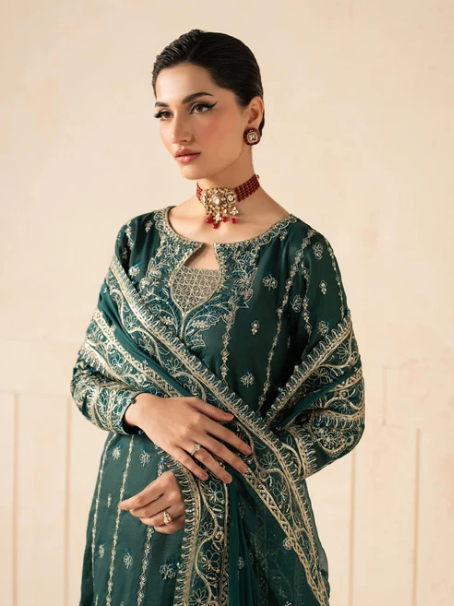 Syleena by Gulaal | Unstitched Embroidered Raw Silk Formal Collection'26 (ZUMARA)