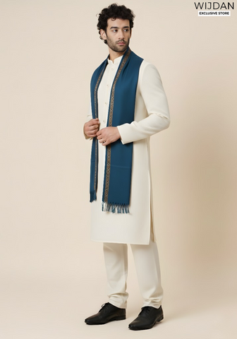 Wijdan Wool Mens Shawl Collection - 2025 (ROYAL BLUE)