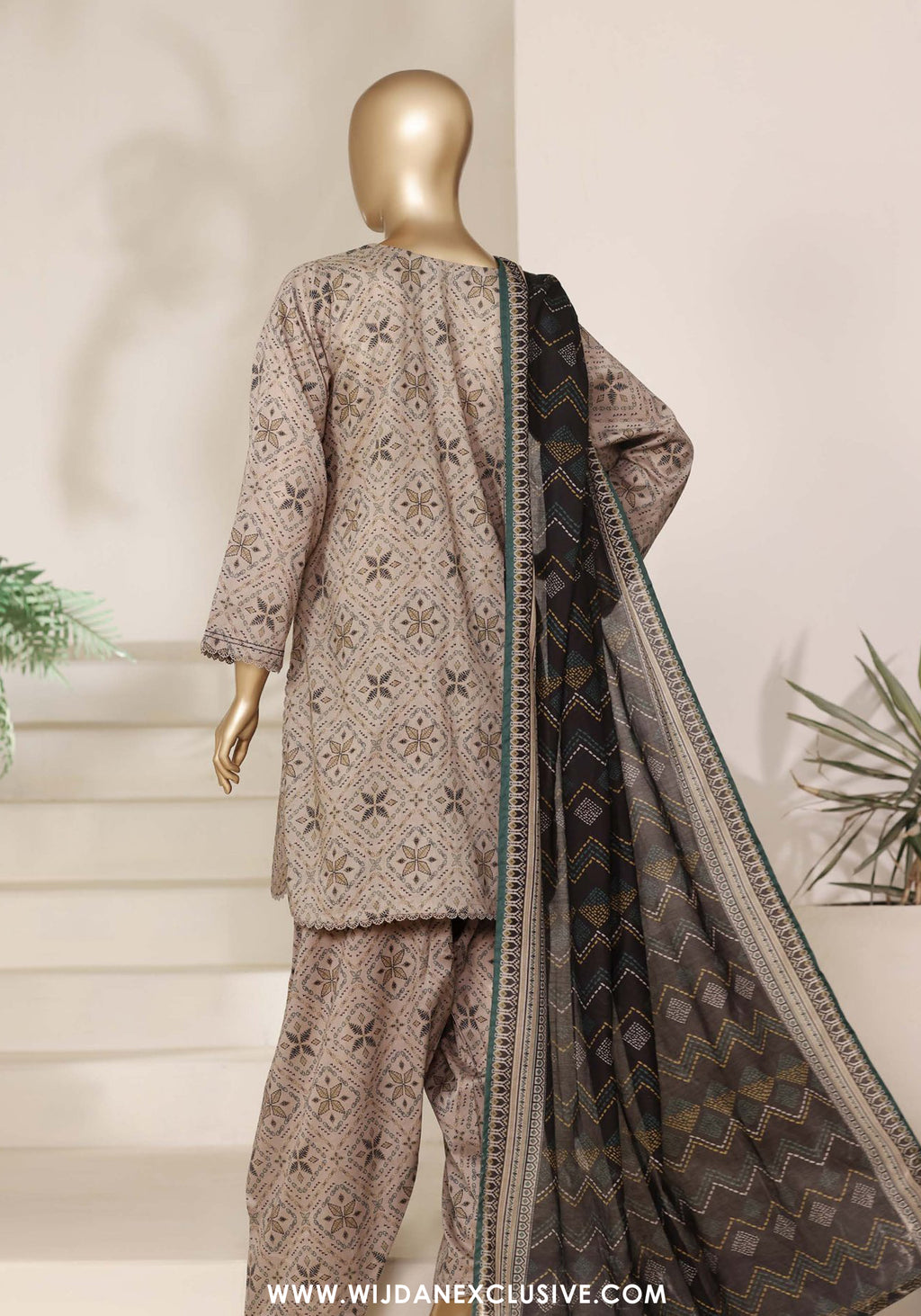Sadabahar Stitched Printed With Shalwar Collection - 2026 (D-04)