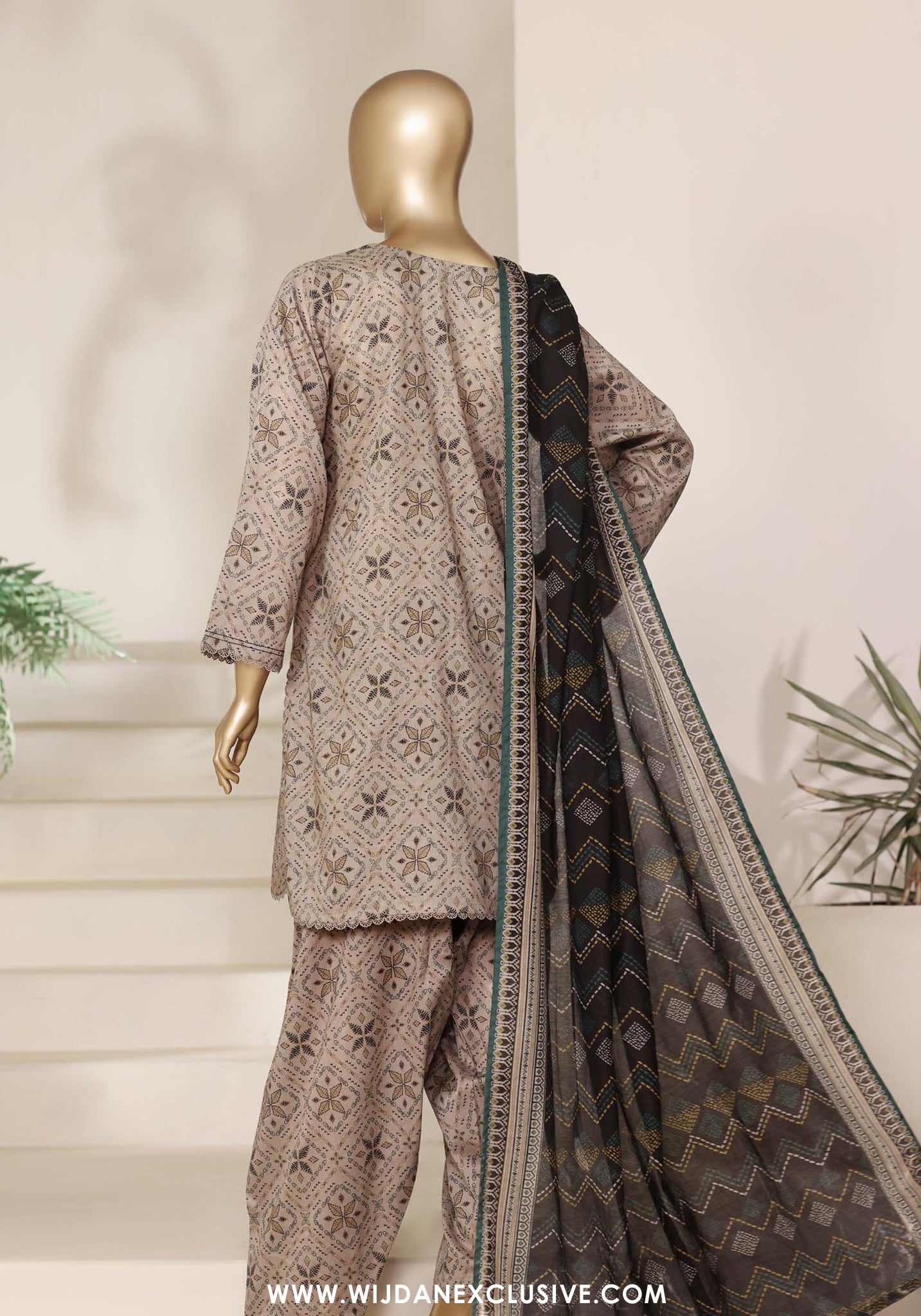 Sadabahar Stitched Printed With Shalwar Collection - 2026 (D-04)