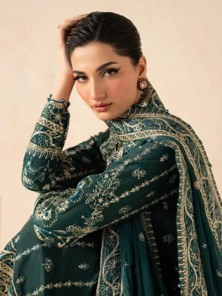 Syleena by Gulaal | Unstitched Embroidered Raw Silk Formal Collection'26 (ZUMARA)