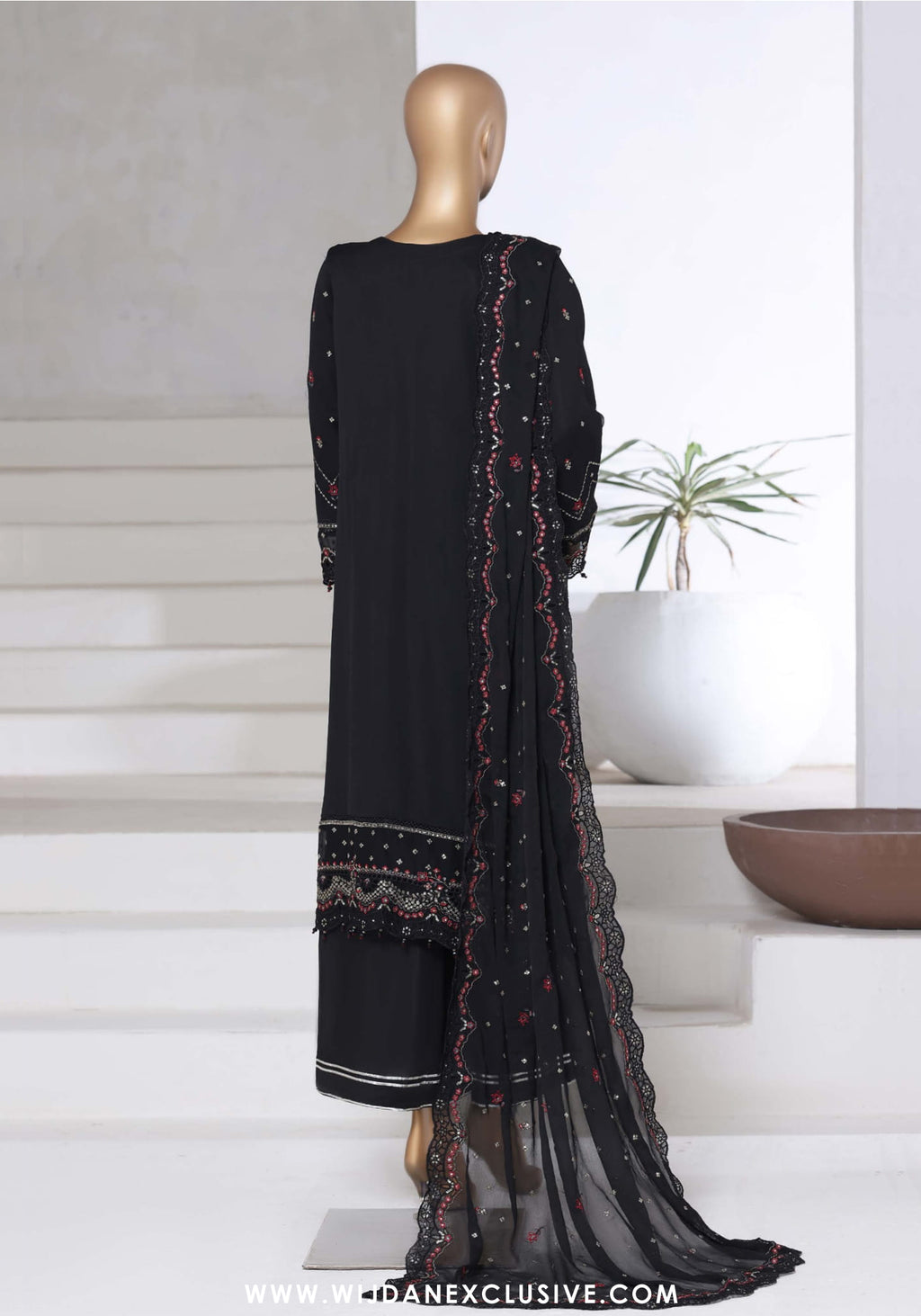 Afsanay by Sadabahar | Stitched Luxury Chiffon Vol-14 Collection - 2025 (BLACK)