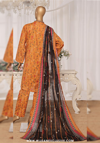 Bin Saeed Stitched Exclusive Printed 3PC Lawn Collection'25 Vol-10 D-04