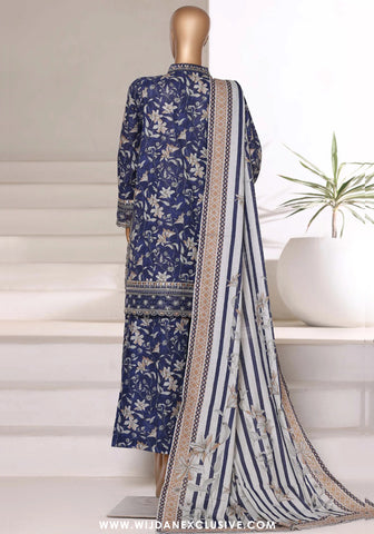 Sadabahar Malika Stitched Embroidered Khaddar Collection - 2025 (BLUE)
