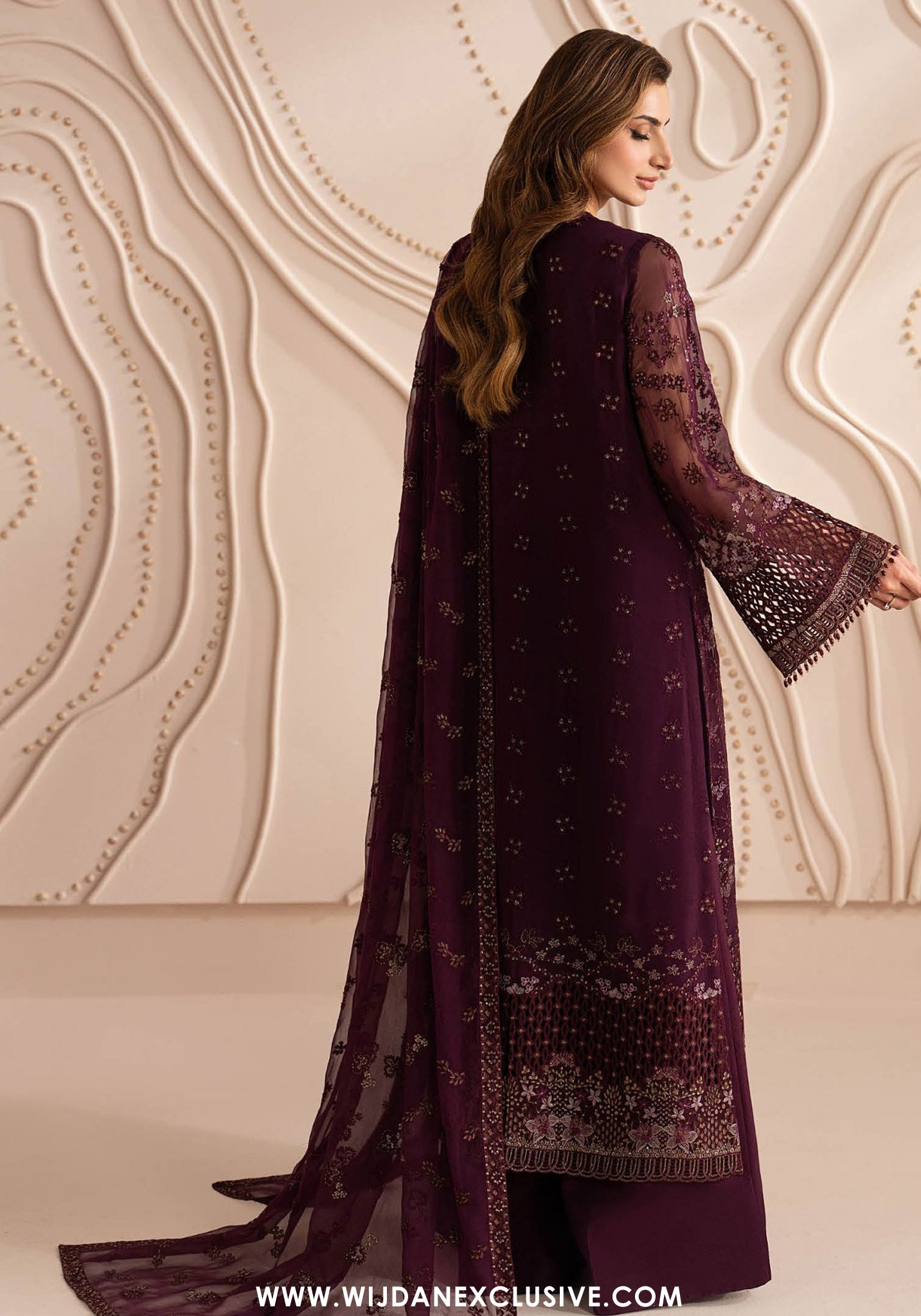 Izhar e Mohabbat by Lamisah | Unstitched Formal Chiffon Collection - 2026 (CRIMSON BLOOM)