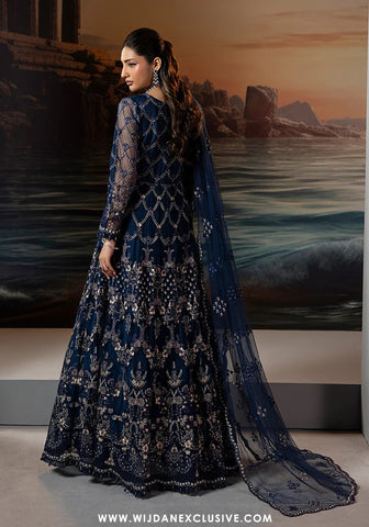 Riwayat Lamisah Unstitched Chiffon Collection - 2025 by Lavish (Jewel Blue)