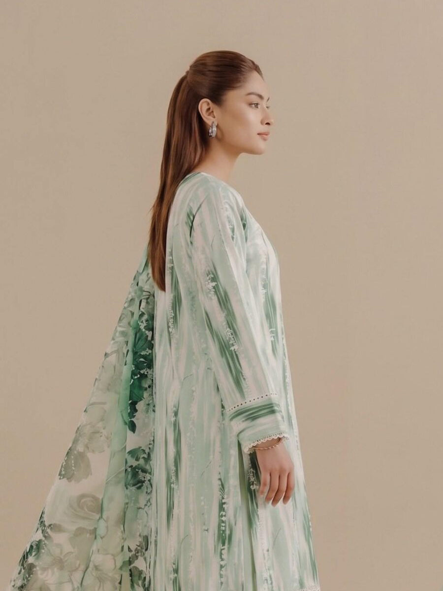 Cut & Style by Mahay | Unstitched Fancy Lawn Vol-02 Collection - 2026 (D-04)