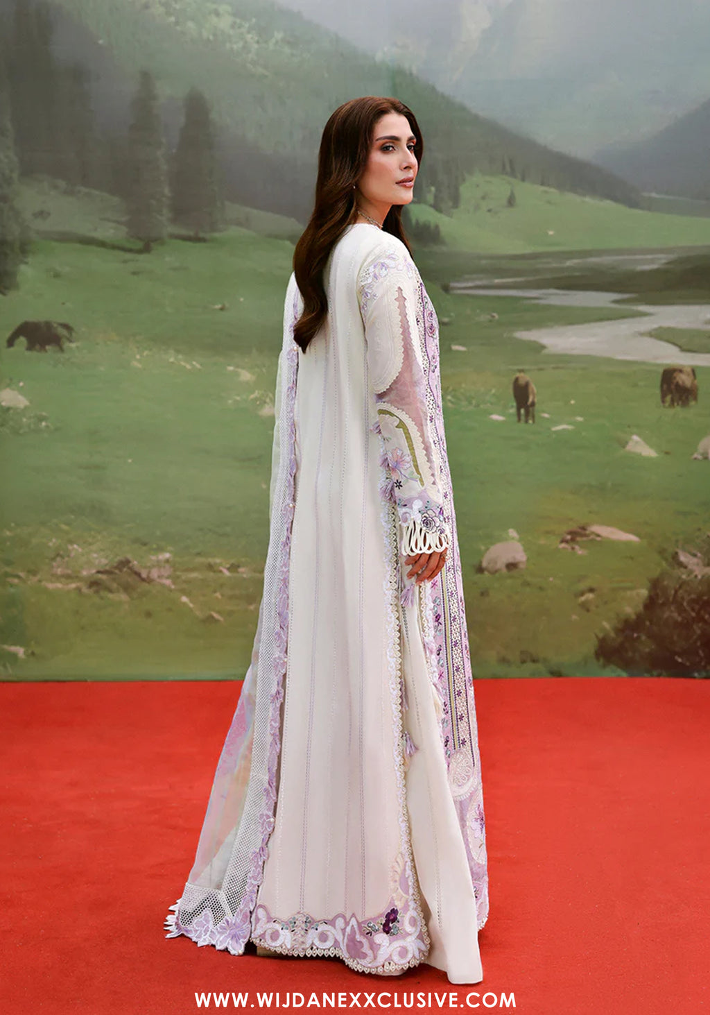 Afrozeh Unstitched Luxury Embroidered A-Lawn Edit'26 (MIREN)