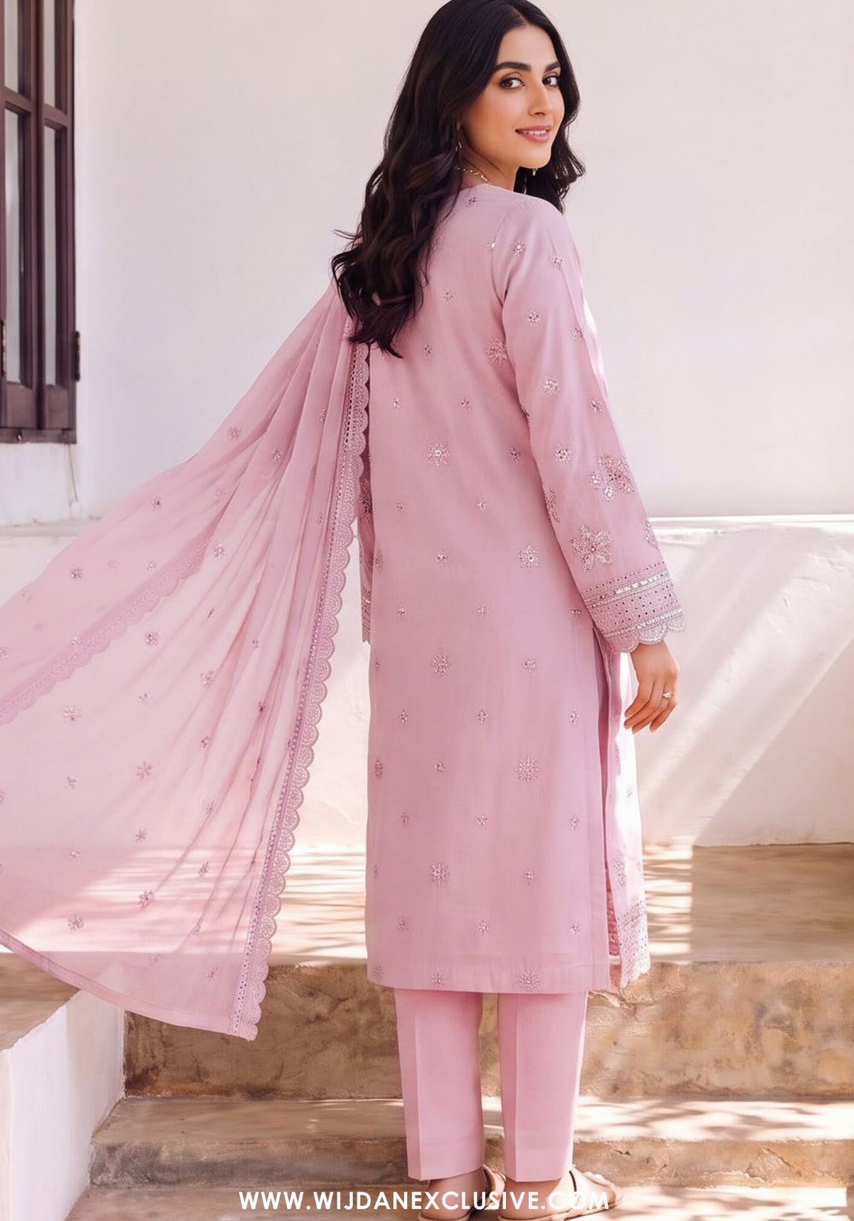 Chand Tara by Wijdan | Unstitched Exclusive Emb Cutdana Jacquard Collection'26 (D-04)