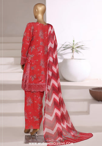 Malika by Sadabahar | Stitched Embroidered Viscose Collection - 2025 (RED)