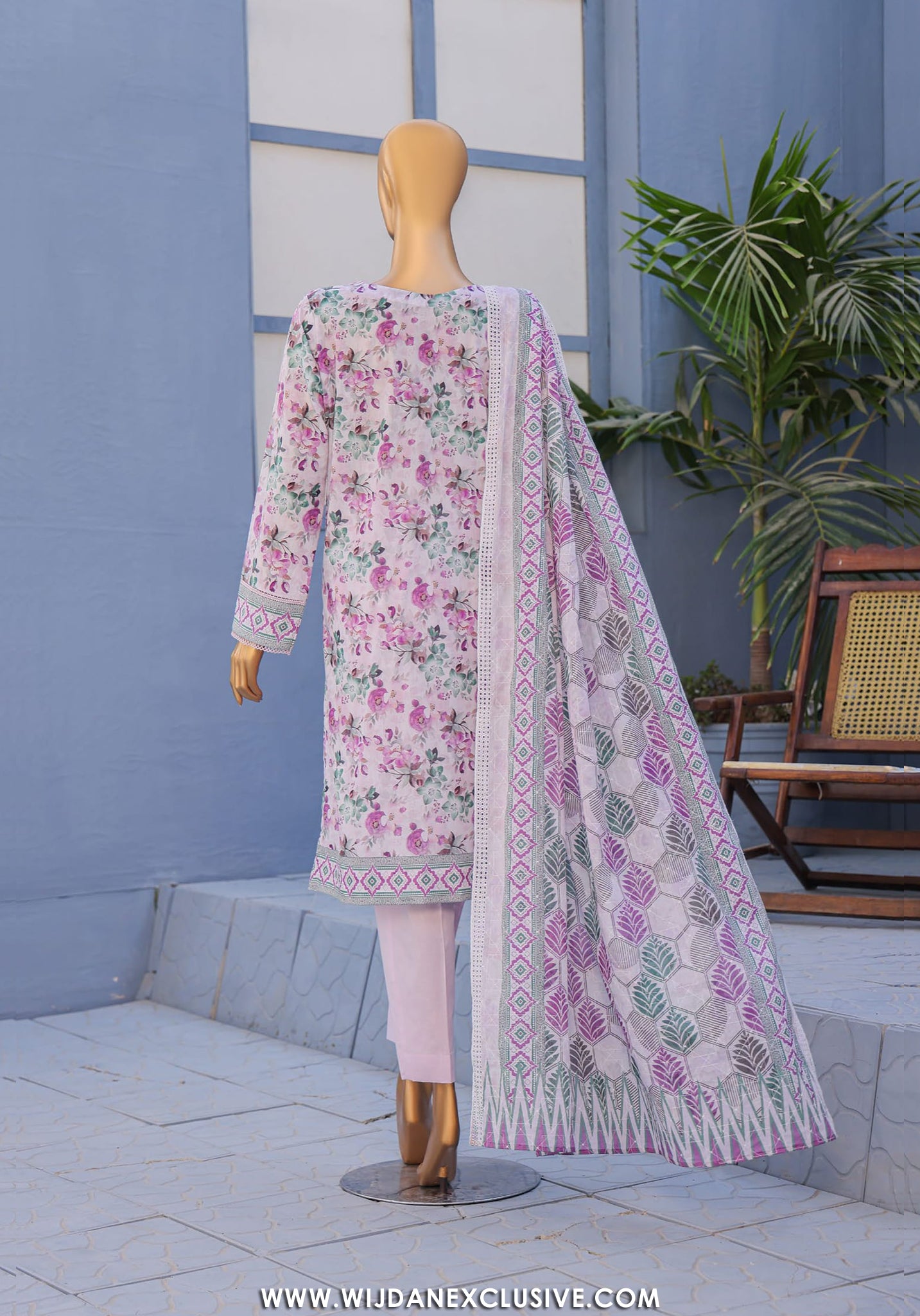 HZ Premium Unstitched Embroidered Lawn Collection - 2026 PEC-611