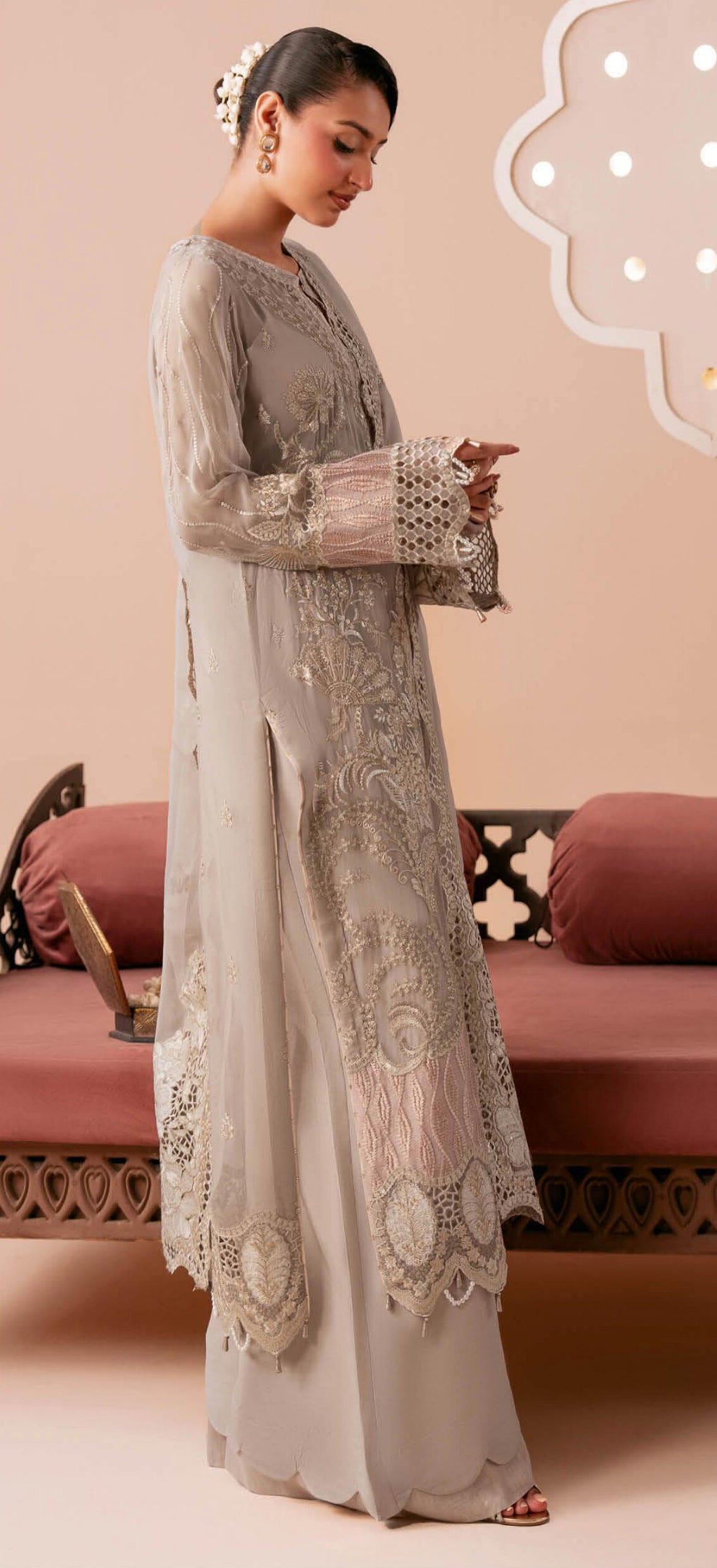 Dastak by Ramsha | Unstitched Luxury Formal Chiffon Collection - 2026 (D-04)
