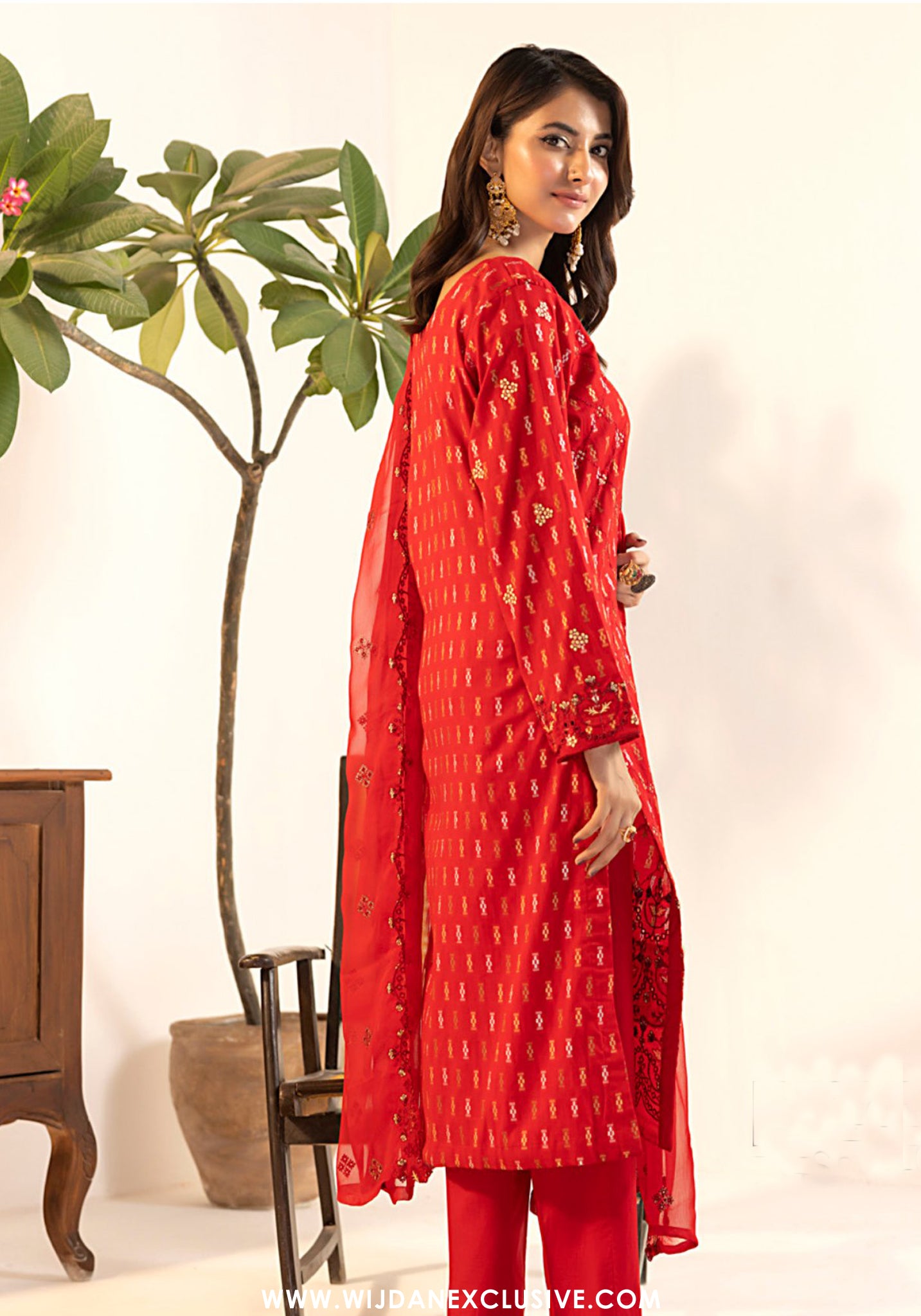 Tanisha by Wijdan | Unstitched Luxury Embroidered Broshia Cotton Collection - 2026 (D-04)