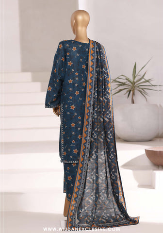 Sadabahar Stitched Khaddar Fall Embroidered Collection - 2025 (BLUE)