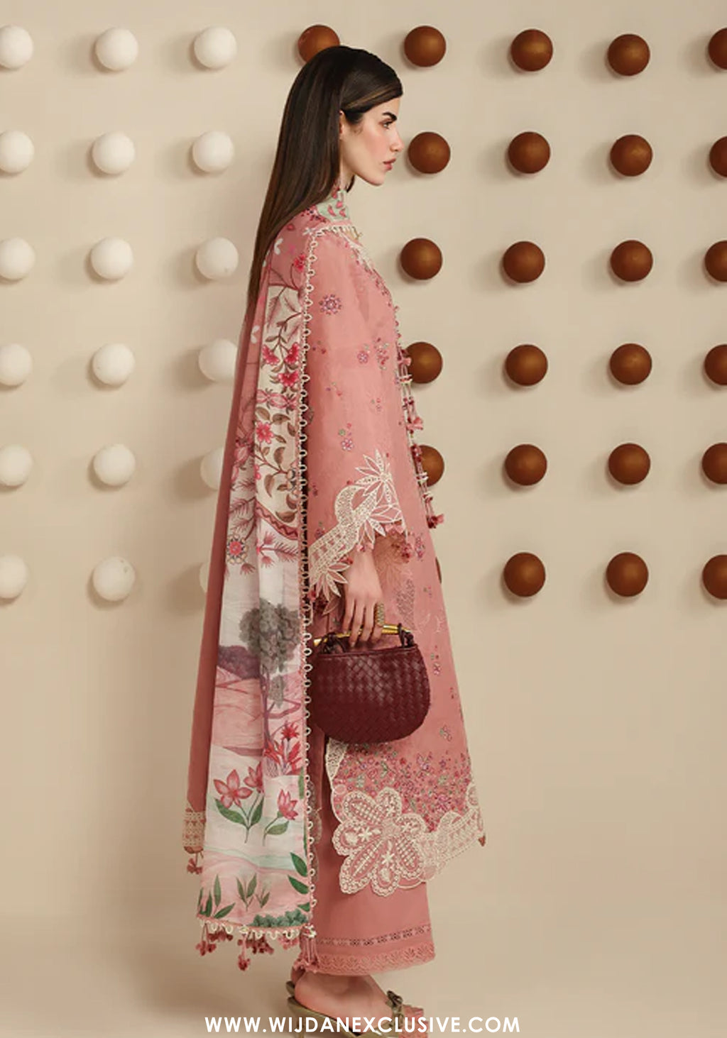 Iris by Jazmin | Unstitched Embroidered Luxury Lawn Collection - 2026 (D-04)