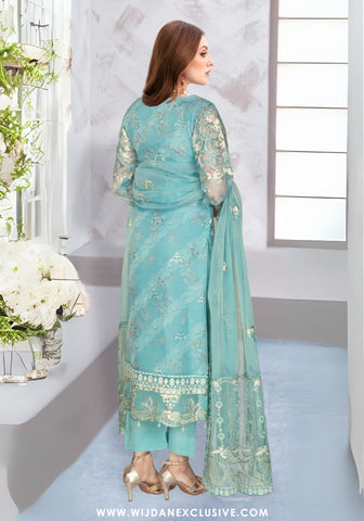 Ramsha Unstitched Embroidered Organza Collection - 2025 WC-421
