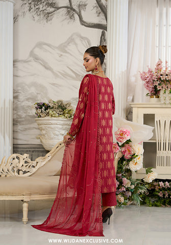Zarqash by Wijdan | Unstitched Embroidered Broshia Cotton Collection - 2025 D-04
