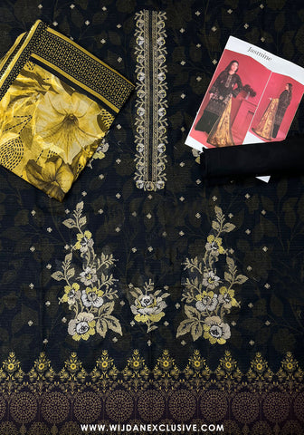 Jasmine Unstitched Doriya Digital Embroidered Lawn - 2025 by Wijdan D-04