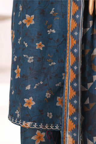 Sadabahar Stitched Khaddar Fall Embroidered Collection - 2025 (BLUE)