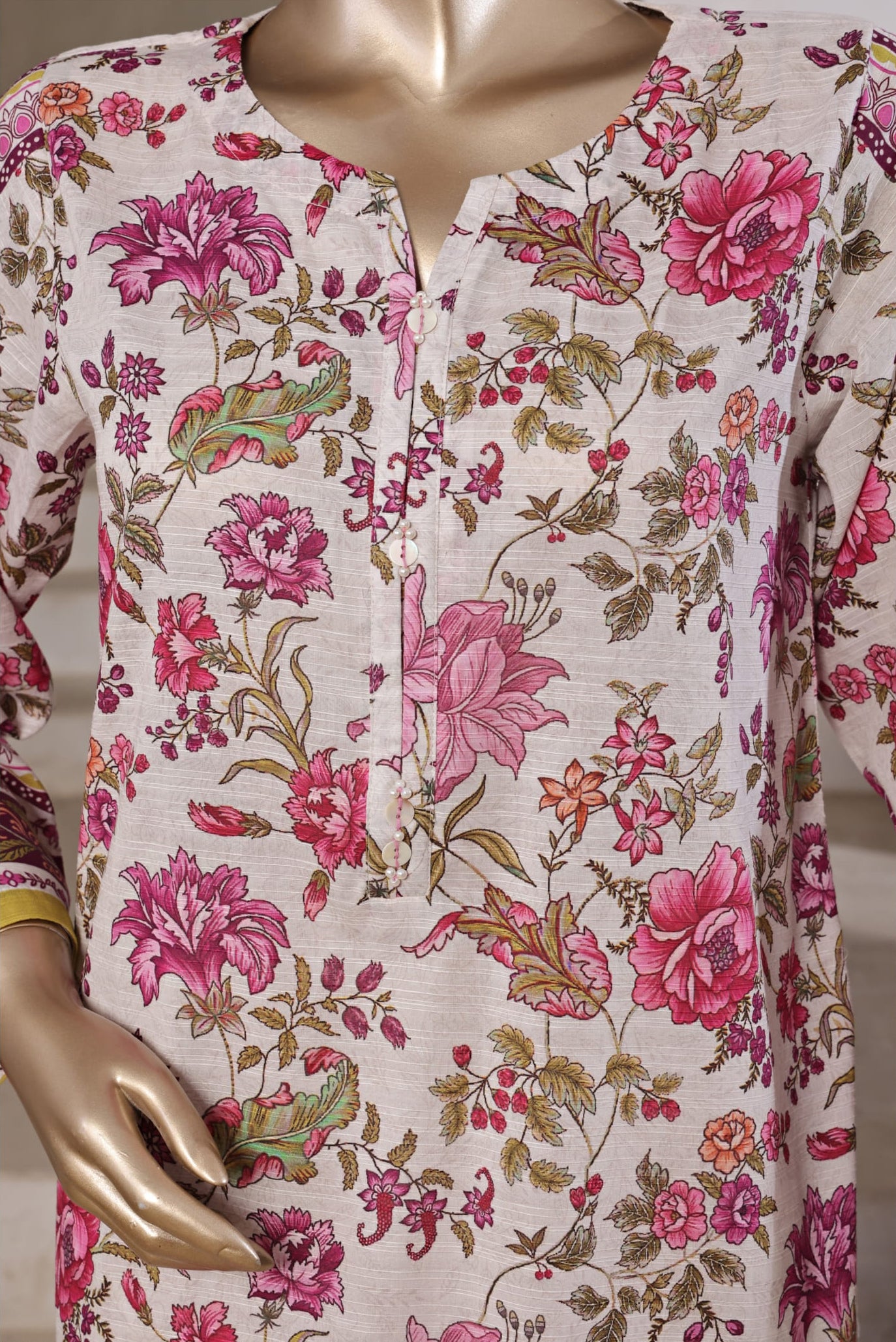 Sadabahar Stitched 2PC Printed Bana Dora Collection - 2025 Pink