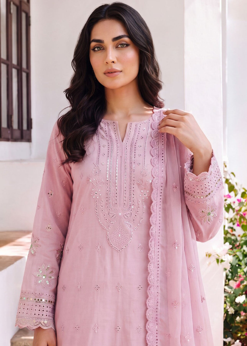 Chand Tara by Wijdan | Unstitched Exclusive Emb Cutdana Jacquard Collection'26 (D-04)