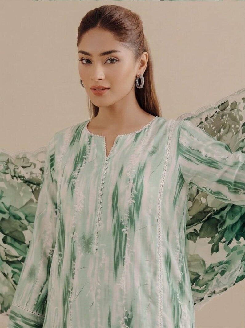 Cut & Style by Mahay | Unstitched Fancy Lawn Vol-02 Collection - 2026 (D-04)